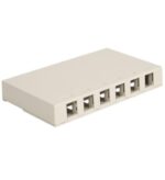 ICC 6-Port White Surface Mount Box - Durable Network Organizer - Image 2