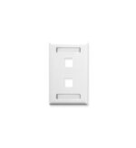 ICC White 1-Gang 2-Port Keystone ID Faceplate Wall Plate