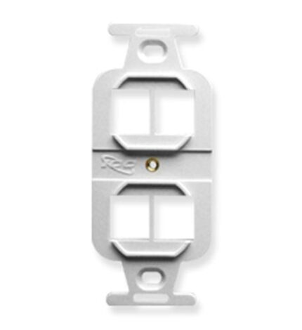 ICC IC1074PIWH 4-Port White Electrical Insert for Voice Data