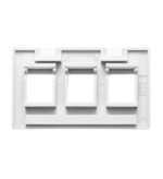 ICC White 3-Port TIA Keystone Furniture Faceplate - Image 2
