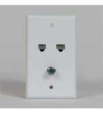 ICC White IDC Faceplate for CAT 5E Voice and Data - Image 2