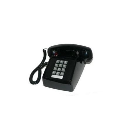 Cortelco Black Desk Phone with Volume & Message Light