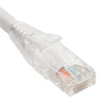 ICC 10' Cat6 Patch Cord White Clear Boot Gold Plated