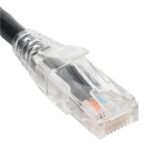 ICC 5ft Cat6 Patch Cord Black Clear Boot Gold Contacts