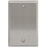 ICC Stainless Steel 1-Gang Blank Faceplate Wall Plate