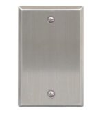 ICC Stainless Steel 1-Gang Blank Faceplate Wall Plate