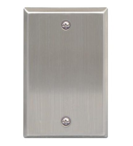ICC Stainless Steel 1-Gang Blank Faceplate Wall Plate
