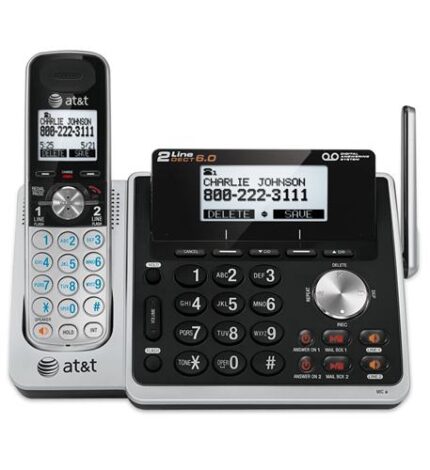AT&T TL88102 DECT 6.0 2-Line Cordless Phone System