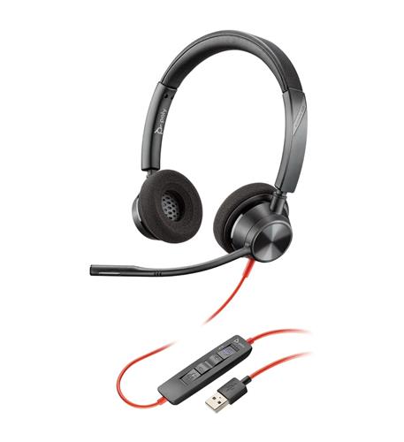 BLACKWIRE 3320 USB-C/A Plantronics 8X219AA USB Wired Binaural Office Headset - Image 1