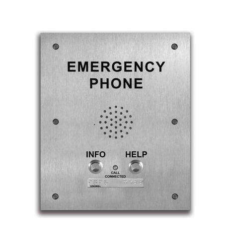 VoIP 2 Button Emergency Phone Viking Electronics TP2IPEWP 2-Button VoIP Emergency Phone - Image 1