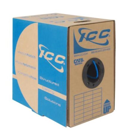ICC CAT6 Plenum Blue Ethernet Cable 500MHz REELEX