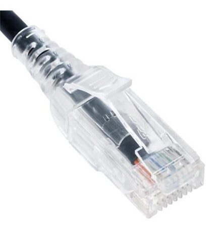 ICC ICPCSH15BK Slim Cat6 Patch Cord 15ft for Networking