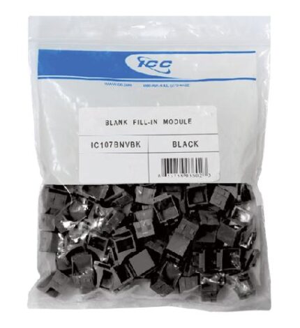 ICC Black Keystone Blank Inserts 100 Pack - HD Module