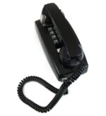 Cortelco VBA-20M Black Wall Phone w/ Volume Control