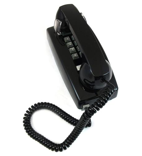 255400-VBA-20M Wall w/ Volume BLACK Cortelco VBA-20M Black Wall Phone w/ Volume Control - Image 1