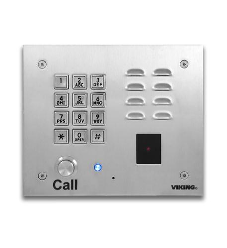 Entry Phone with Keypad and Card Reader Viking Electronics Proximity Card Reader Entry Phone with Keypad - Image 1