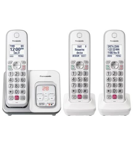 Panasonic 3-Handset DECT 6.0 Cordless Phone System