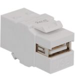 ICC White USB A to B Female Adapter Module for Peripherals - Image 2