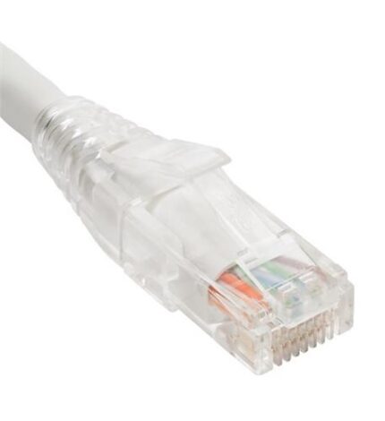 ICC Cat 6 Patch Cord 1ft Clear Boot 10-Pack - White