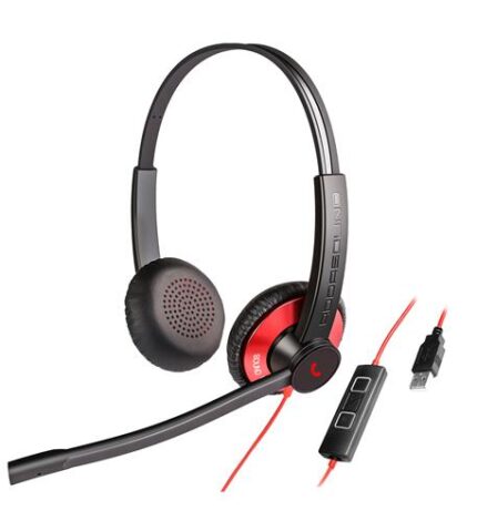 ADDASOUND Dual-Mic Noise Canceling Binaural UC Headset