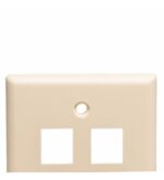 ICC IC107F06AL Almond 6-Port 1-Gang Keystone Faceplate - Image 3