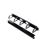 ICC 1U Metal Panel Cable Management Ring with Cover