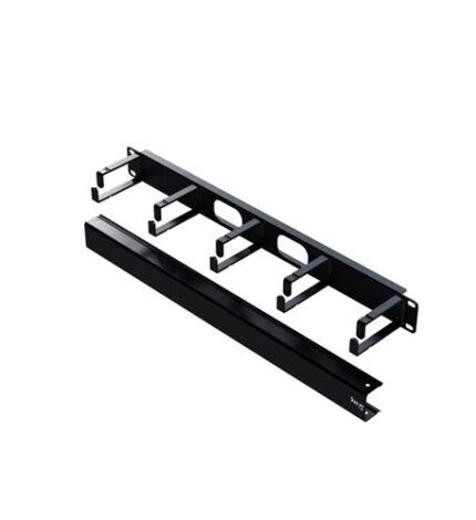 ICC 1U Metal Panel Cable Management Ring with Cover