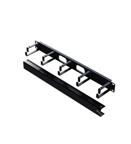 PANEL CABLE MGMT METAL RING AND COVER 1U ICC 1U Metal Panel Cable Management Ring with Cover - Image 1