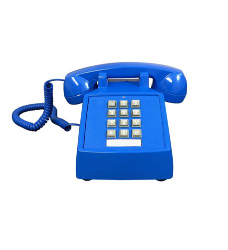 250012-VBA-20M Desk w/ Volume BLUE Cortelco Blue Desk Phone with Volume Control & ADA Compliant - Image 1