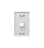 ICC White Angled 1-Gang Faceplate, 1-Port - Image 2