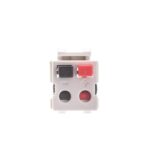 ICC IC107DSCWH White Dual Speaker Keystone Jack for Home Theater - Image 2