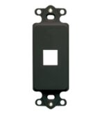 ICC IC107DI1BK Black 1-Port Decora Insert for Voice Data