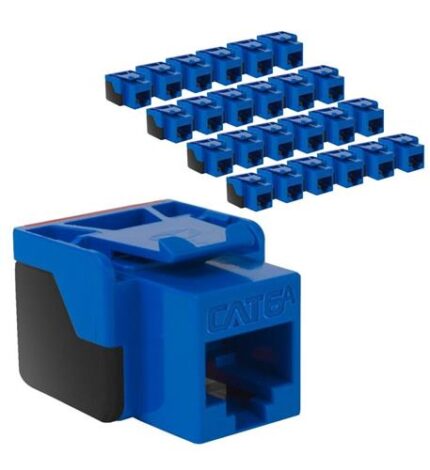 ICC CAT6A EZ Module 25-Pack Blue High-Speed Connectors