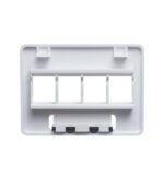 ICC White 4-Port Keystone Faceplate for Workstations - Image 2