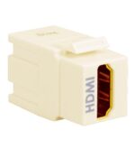 ICC Gold-Plated HDMI Keystone Jack Female to Female Almond