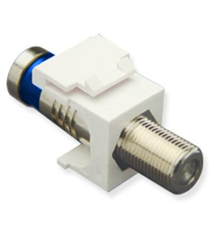 ICC IC107FQGWH Compression F-Type Keystone Jack for RG6Q Cable
