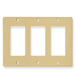 ICC IC107DFTIV Ivory 3-Gang Decora Faceplate for Voice Use