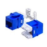 Wavenet 25PK Narrow Body CAT6 Network Jacks Blue for Dense Setups
