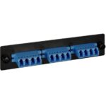 ICC LGX Adapter Panel 3 Quad LC 12F Blue Fiber Optic