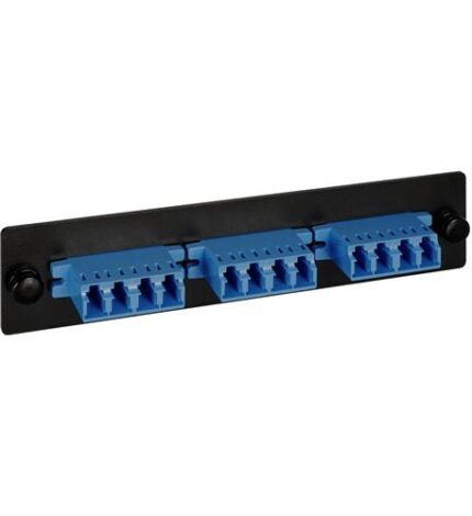 ICC LGX Adapter Panel 3 Quad LC 12F Blue Fiber Optic
