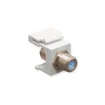 ICC 3 GHz Nickel Plated F Connector Keystone Jack White
