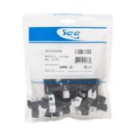 ICC CAT6A HD Network Module 25-Pack Black