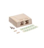 ICC IC108SB2IV 2-Port Ivory Surface Mount Box for Voice and Data - Image 2