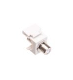ICC Nickel-Plated F-Type Modular Jack, White, Audio/Video