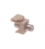 ICC Ivory Nickel Plated F-Type Keystone Jack for RG6 and RG59 cables