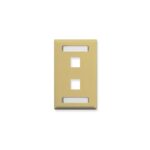 ICC Ivory 1-Gang 2-Port Keystone ID Faceplate Wall Plate
