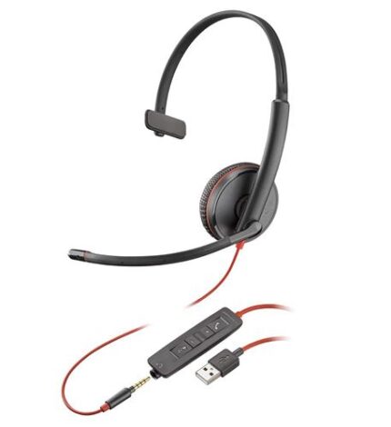 Plantronics PL-209746-101 Leatherette USB Mono Headset