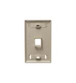 ICC IC107S01IV Ivory 1-Gang 1-Port Faceplate with Labels - Image 2