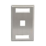 ICC Stainless Steel 1-Gang 1-Port ID Faceplate