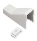 ICC White 1 1/4 Inch Ceiling Entry and Clip for Cable Raceway